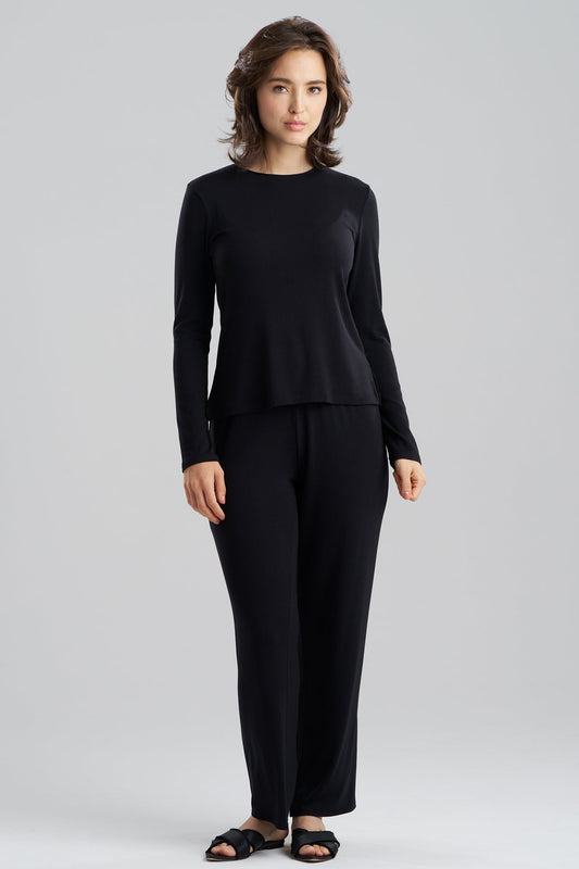 Bamboo Long Sleeve PJ Set Black
