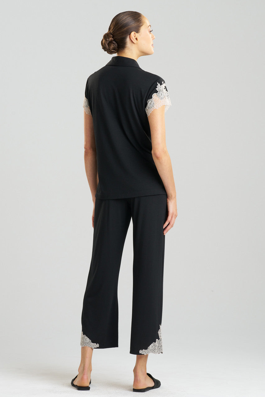 Buy Luxe Shangri-La TENCEL™ Notch PJ in Black/Cocoon Online Black/Cocoon