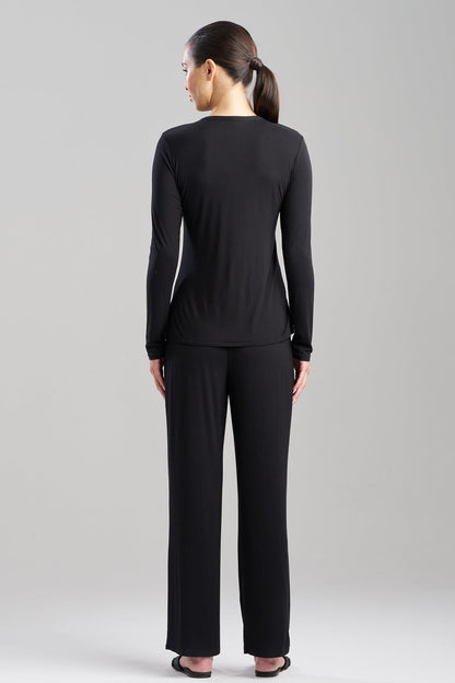 Buy Feathers Essentials Lenzing™ Ecovero™ Viscose PJ in Black Online Black