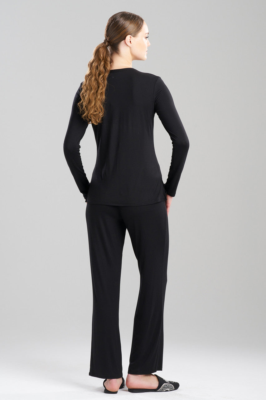 Buy Feathers Essentials Lenzing™ Ecovero™ Viscose PJ in Black Online Black