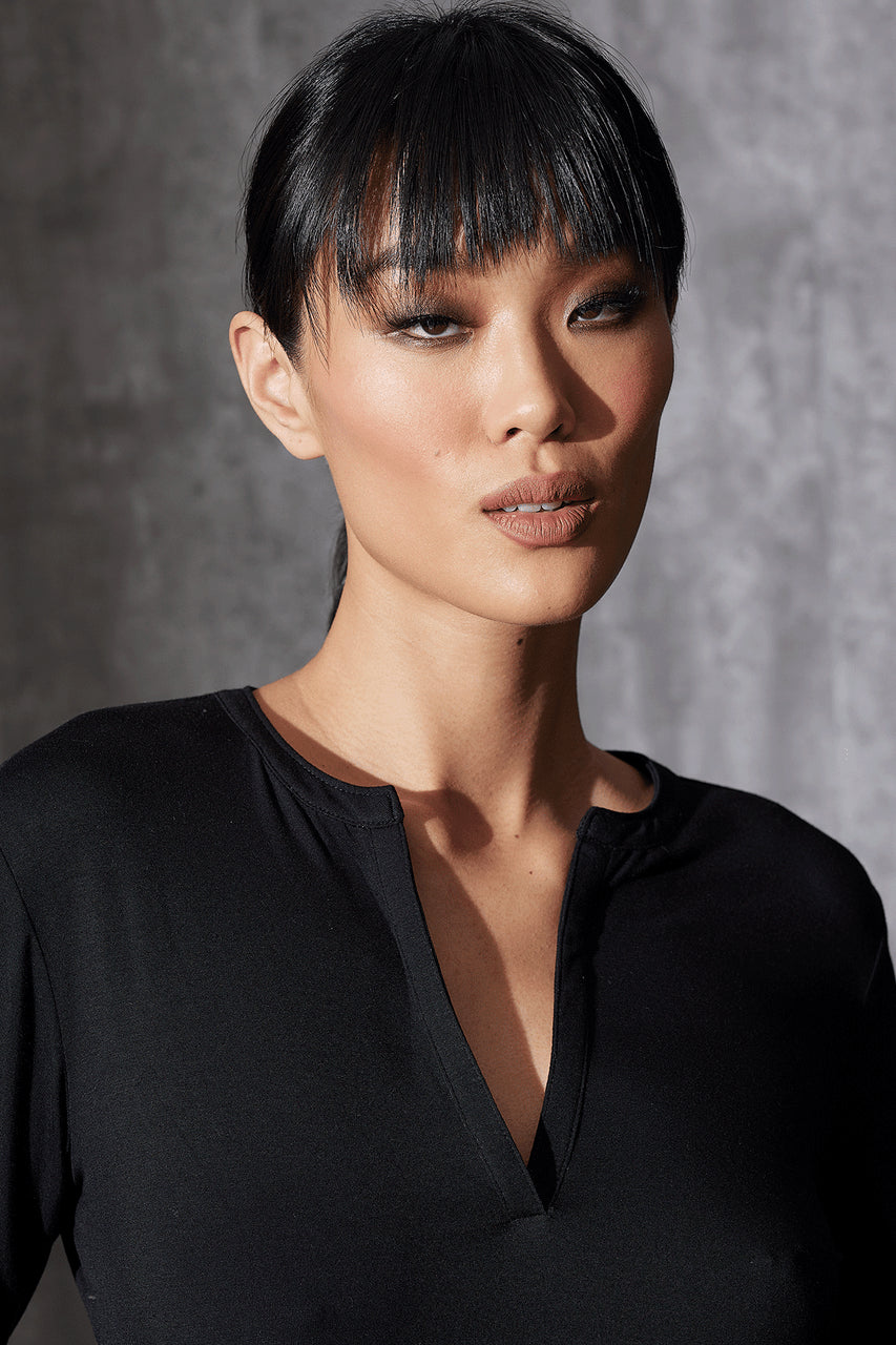 Buy Feathers Essentials Lenzing™ Ecovero™ Viscose PJ in Black Online Black