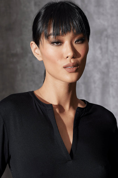 Buy Feathers Essentials Lenzing™ Ecovero™ Viscose PJ in Black Online Black