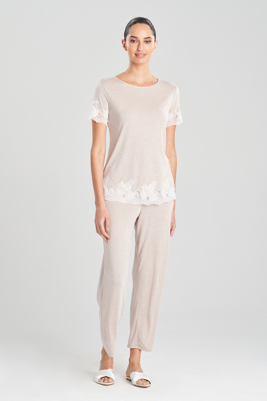 Buy Luxe Shangri-La TENCEL™ Short Sleeve PJ Basics in Heather Cashmere Online Heather Cashmere