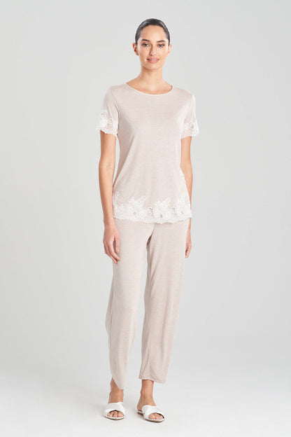 Buy Luxe Shangri-La TENCEL™ Short Sleeve PJ Basics in Heather Cashmere Online Heather Cashmere