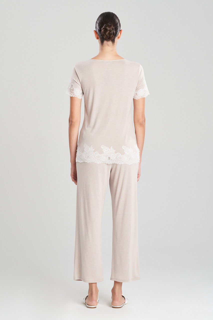 Buy Luxe Shangri-La TENCEL™ Short Sleeve PJ Basics in Heather Cashmere Online Heather Cashmere