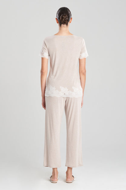 Buy Luxe Shangri-La TENCEL™ Short Sleeve PJ Basics in Heather Cashmere Online Heather Cashmere