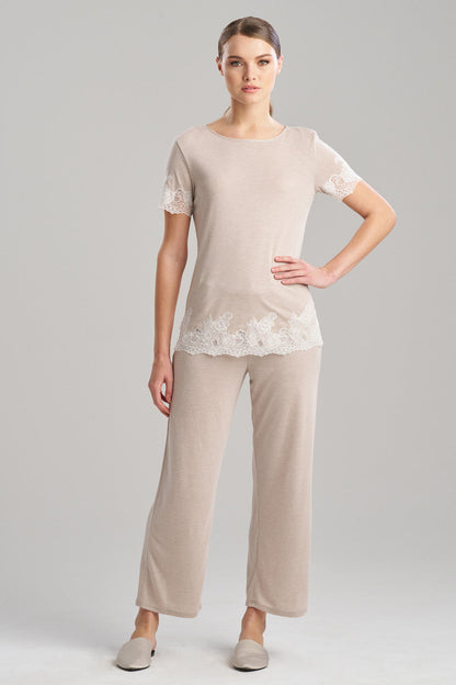 Buy Luxe Shangri-La TENCEL™ Short Sleeve PJ Basics in Heather Cashmere Online Heather Cashmere