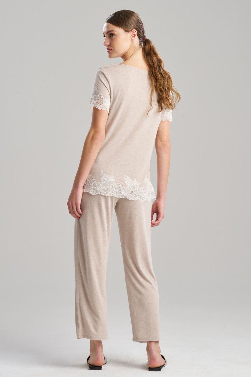 Buy Luxe Shangri-La TENCEL™ Short Sleeve PJ Basics in Heather Cashmere Online Heather Cashmere