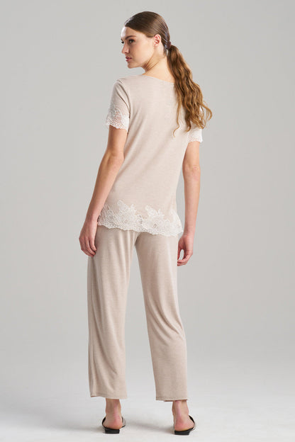 Buy Luxe Shangri-La TENCEL™ Short Sleeve PJ Basics in Heather Cashmere Online Heather Cashmere