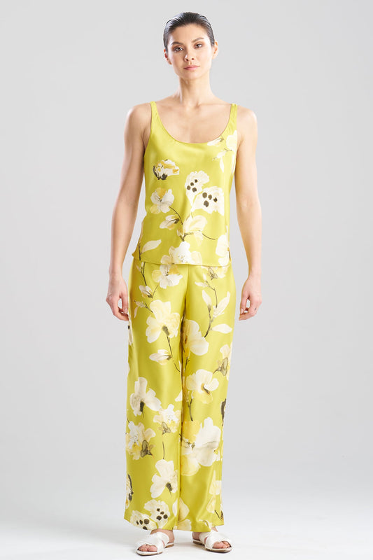 Aurelia Charmeuse Tank PJ Set Chartreuse