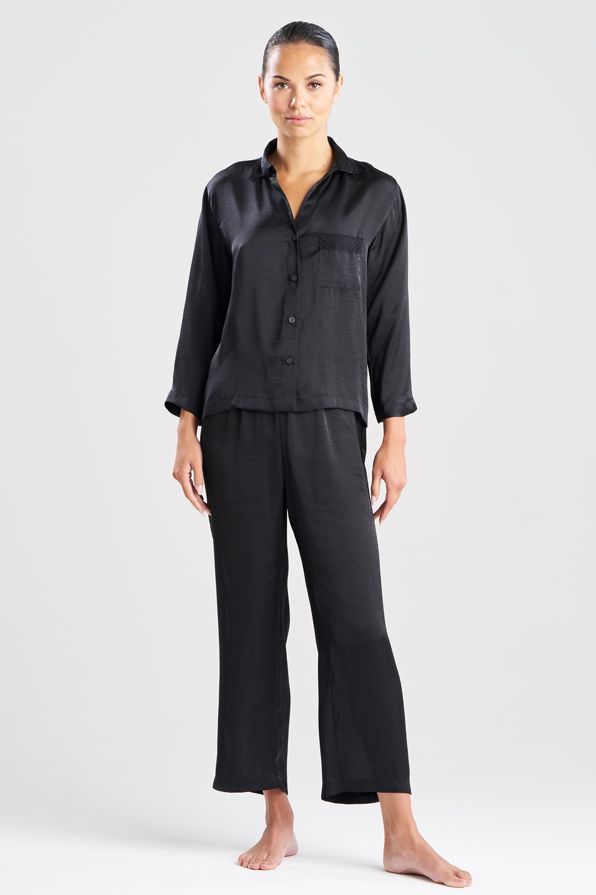 Ashley Icon Notch Lace PJ Black