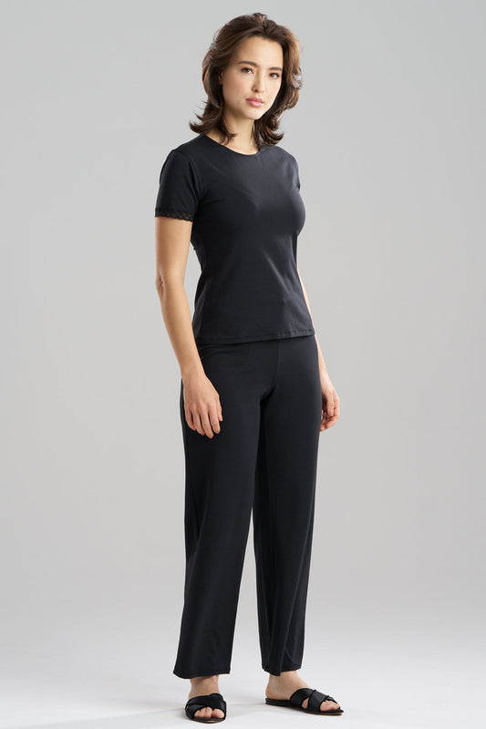 True Bliss T-Shirt PJ Set Black