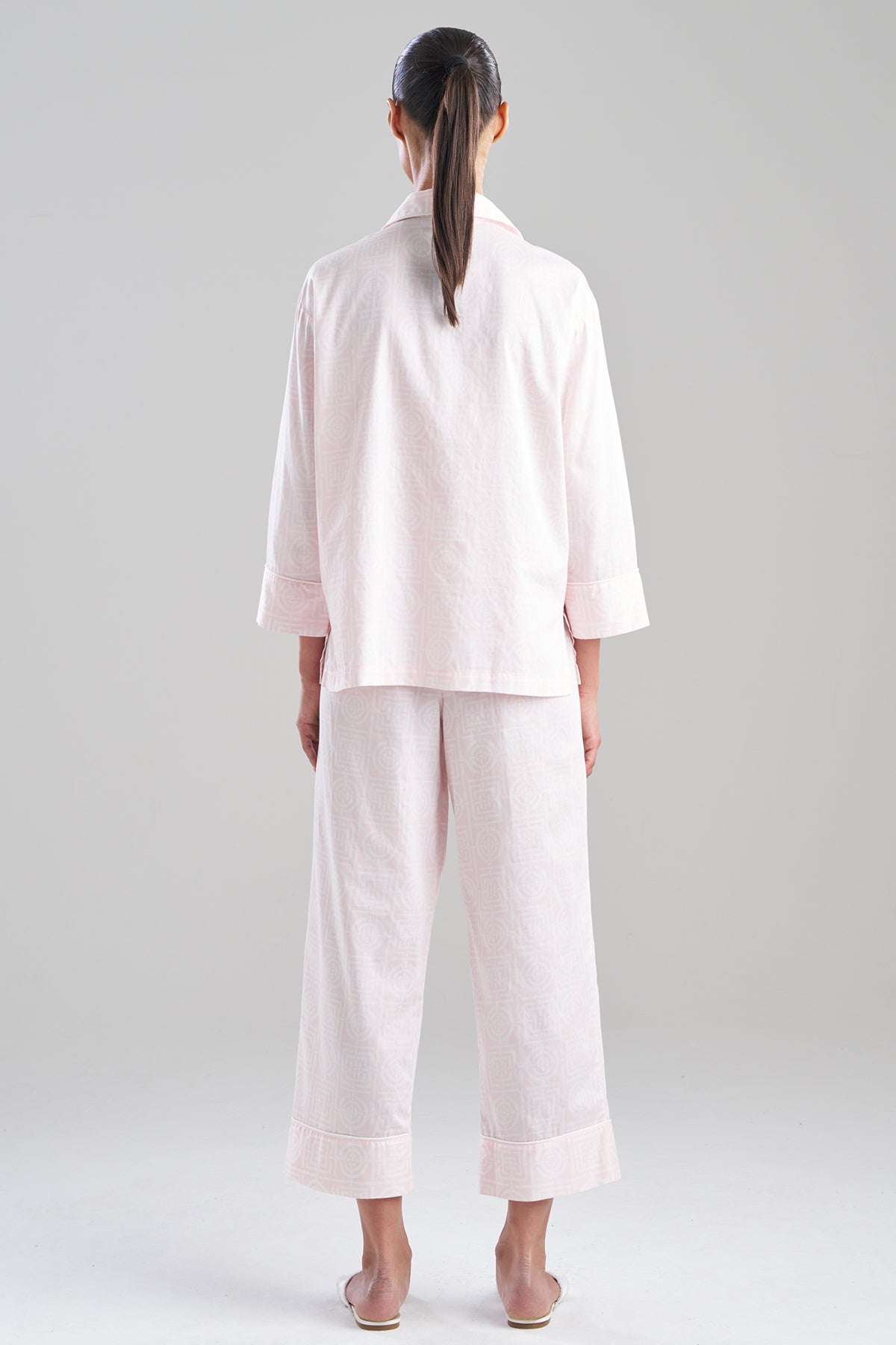 Buy Infinity Cotton Sateen Notch PJ in Blush Pink Online Blush Pink