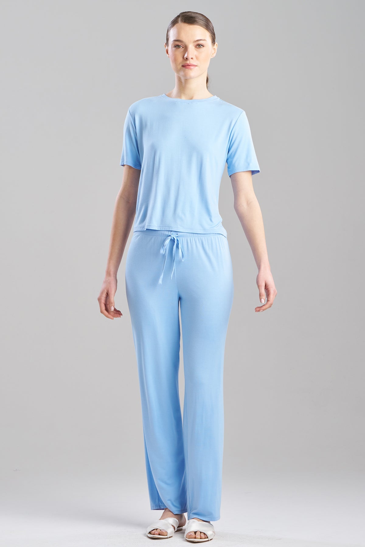 Feathers Essentials Lenzing™ Ecovero™ Viscose Crew Neck PJ Blue Jay