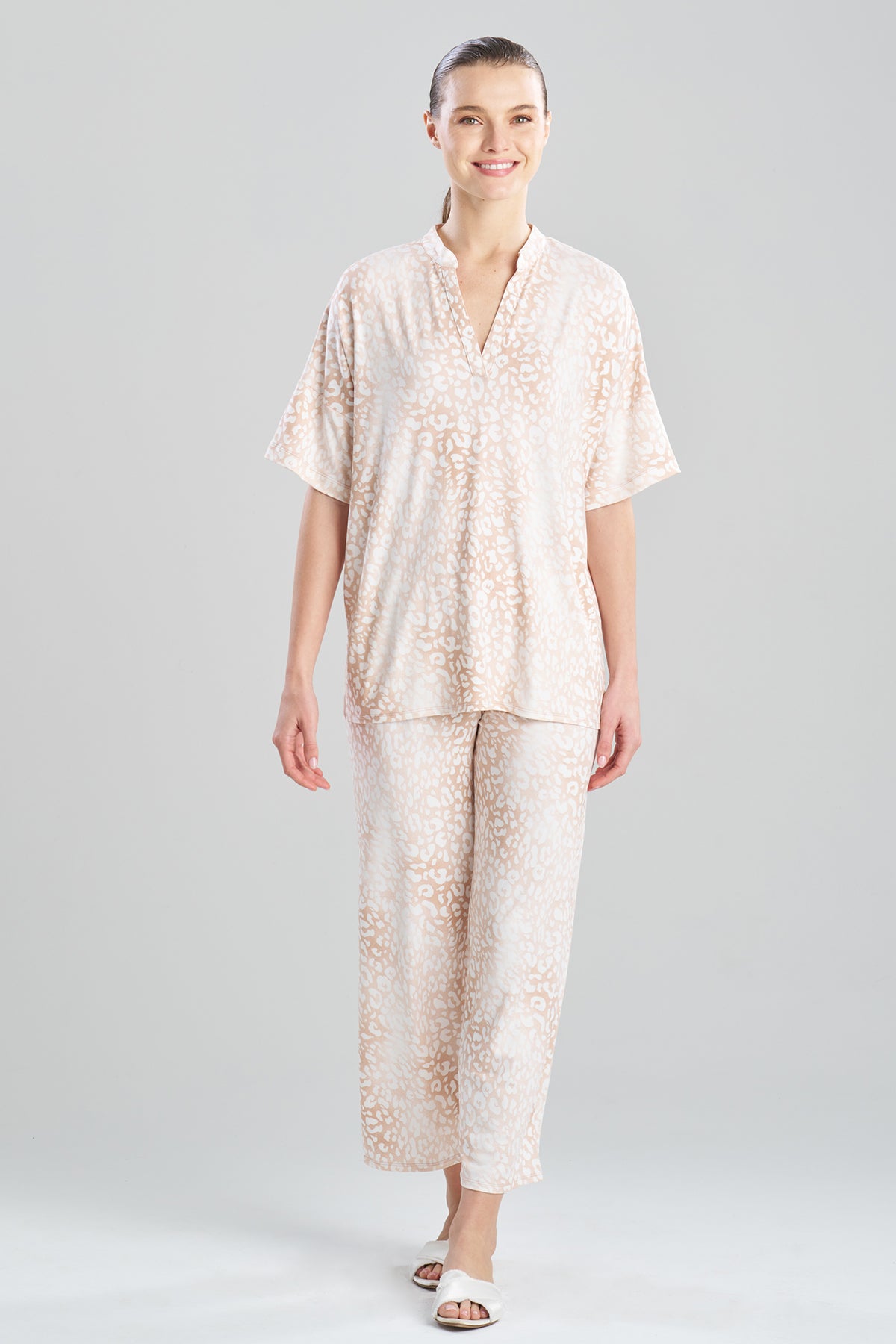 Misty Leopard Cozy Knit PJ Pink Mist