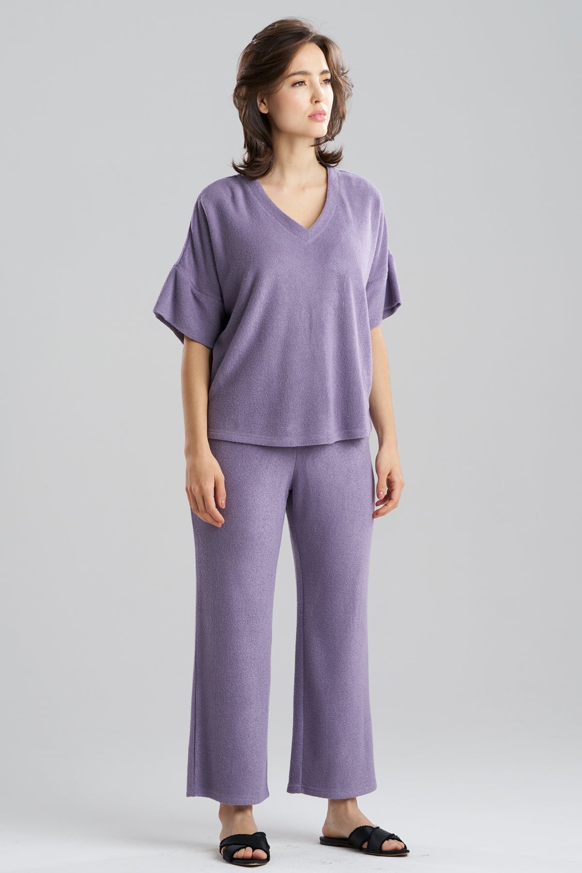 Terry Lounge Top & Pant Set Slate Purple