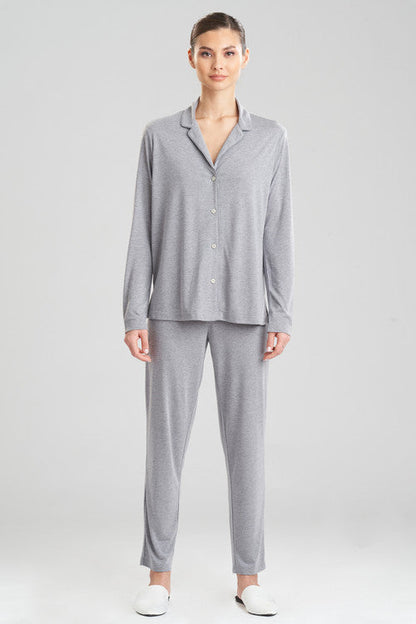 Buy Shangri-La TENCEL™ Long Sleeve Notch PJ in Heather Grey Online Heather Grey