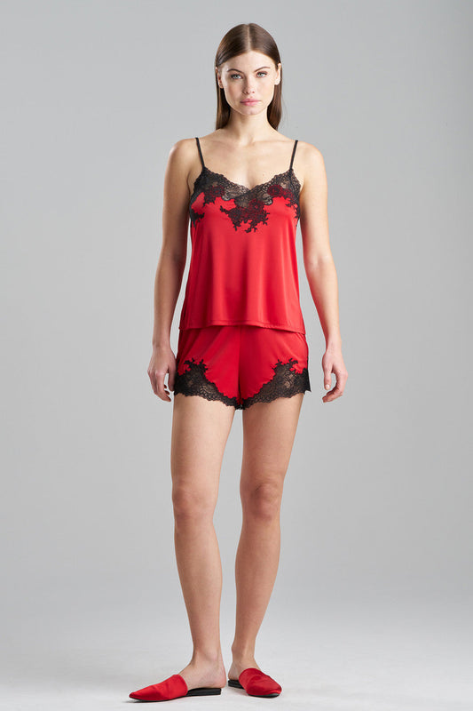 Buy Enchant Cami Shorts PJ in Brocade Red/Black Online Brocade Red/Black