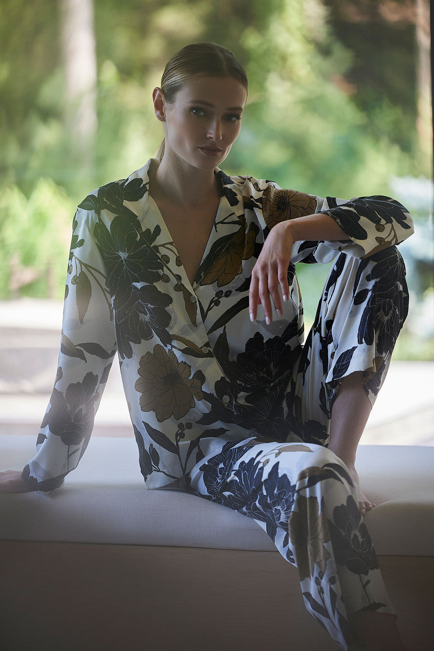 Buy Peony Blossom Notch PJ in Neutral Online Neutral