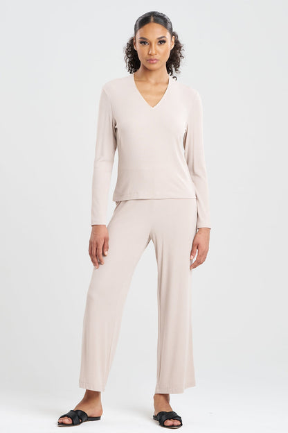 Rib Essentials V-Neck Long Sleeve PJ Cashmere
