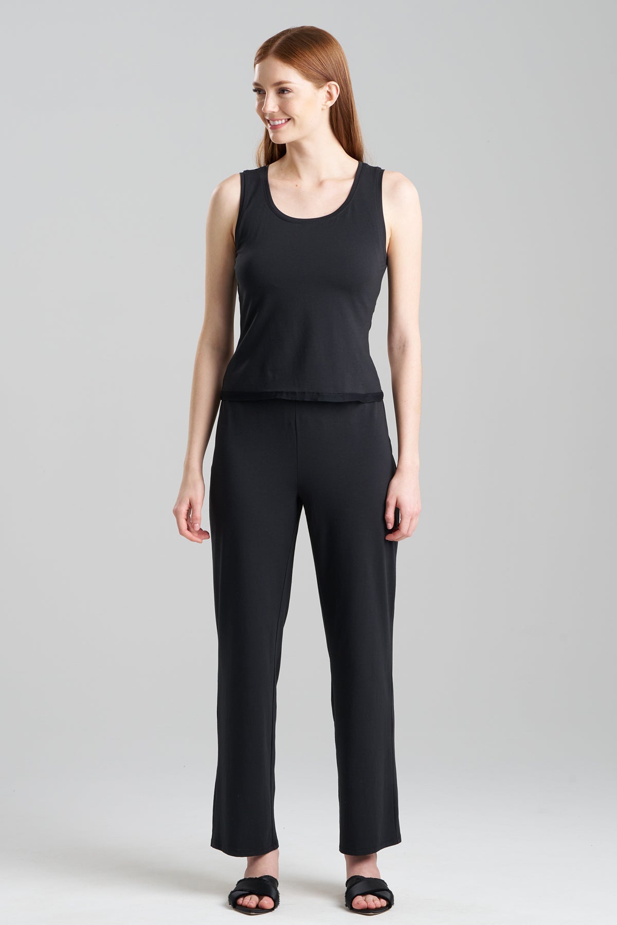 Blissful Essentials Cotton Modal Tank PJ Black
