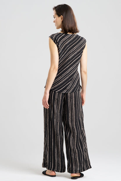 Tate Silk Modal Cowl Top PJ Black