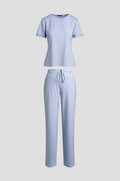 True Bliss T-Shirt PJ Set Blue Mist