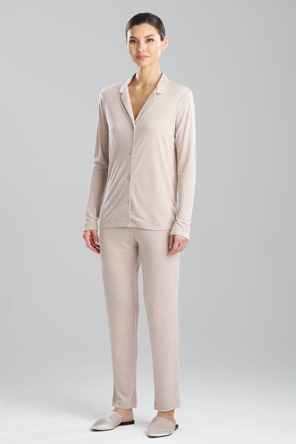 Buy Shangri-La TENCEL™ Long Sleeve Notch PJ in Cashmere Online Cashmere