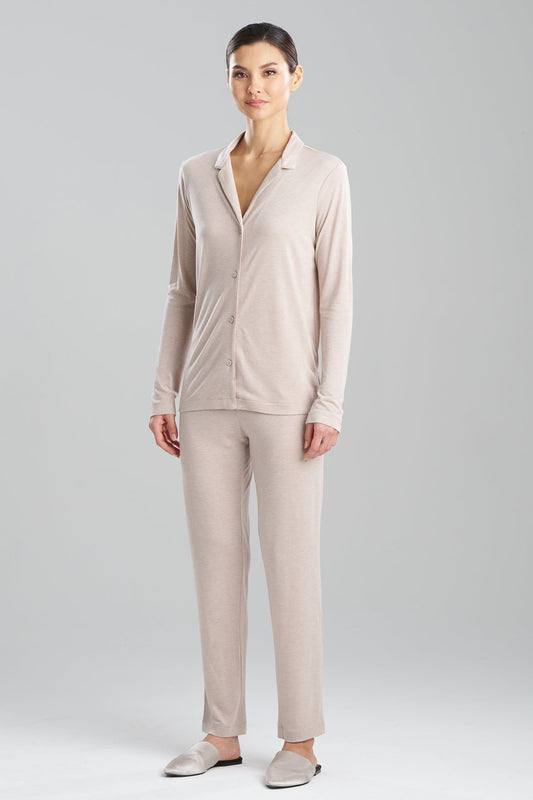 Buy Shangri-La TENCEL™ Long Sleeve Notch PJ in Cashmere Online Cashmere