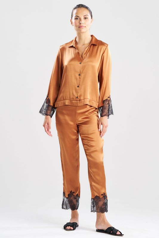 Lolita Lace Trim Silk Notch PJ Gold Rush