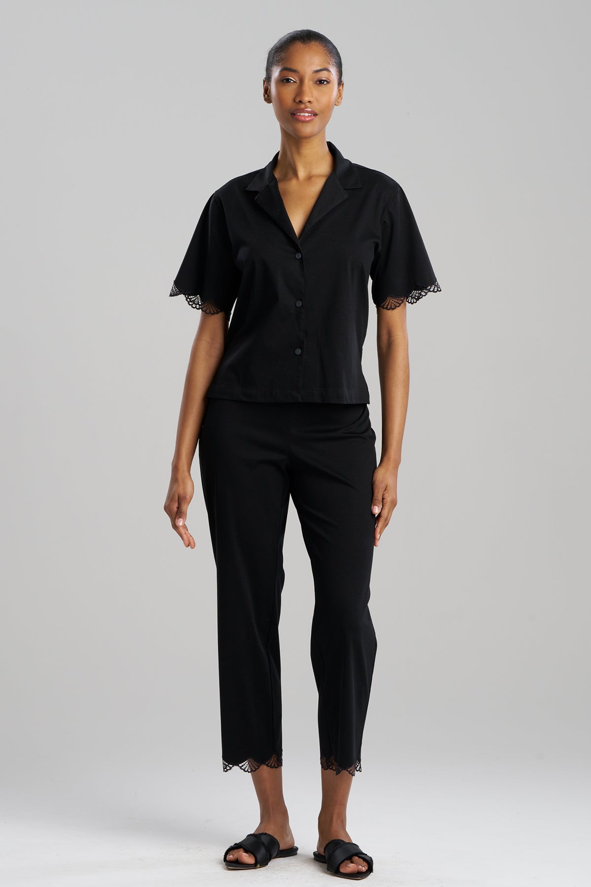 Bliss Serenity Cotton Short Sleeve PJ Black