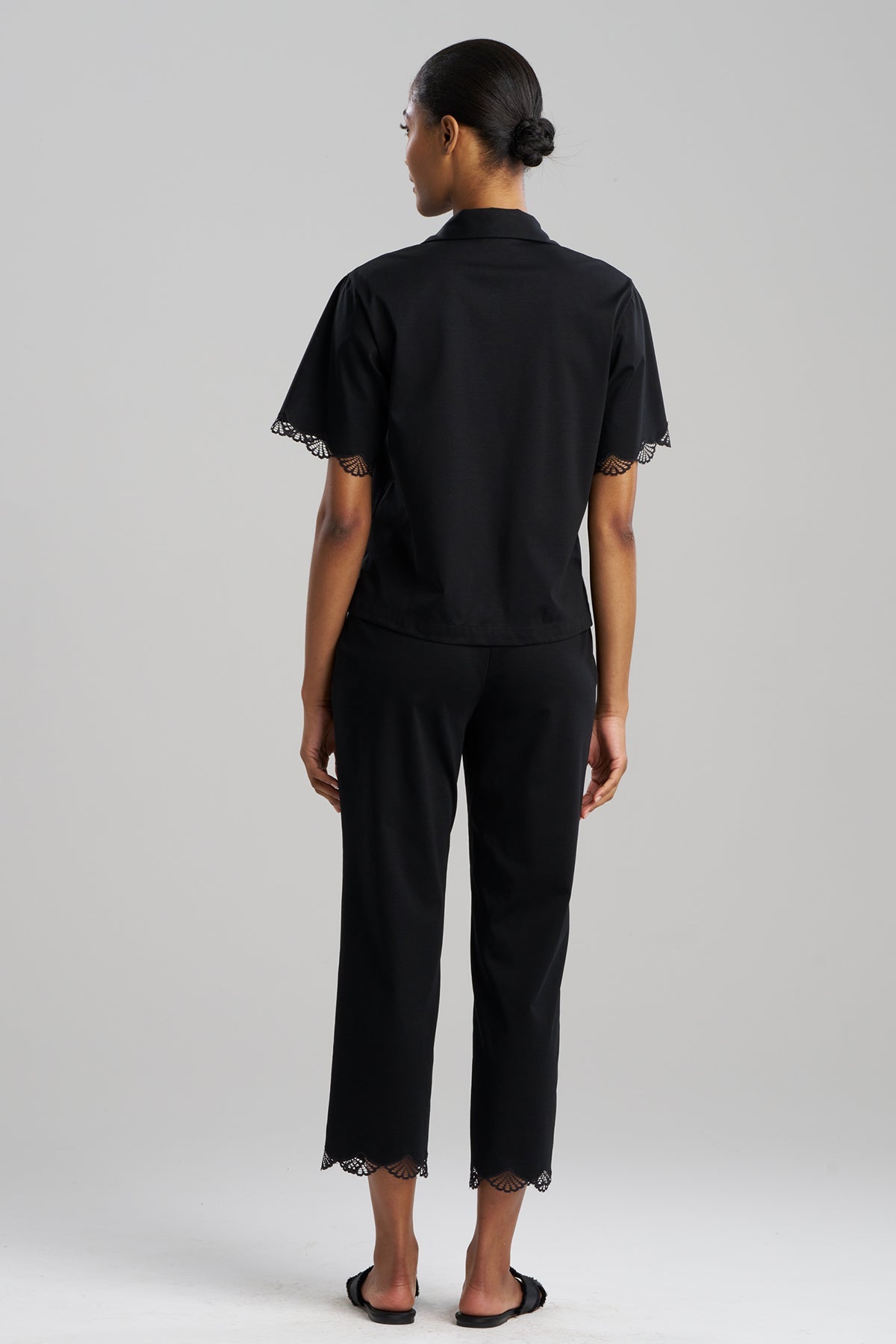 Bliss Serenity Cotton Short Sleeve PJ Black