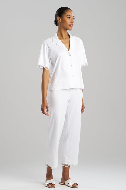 Bliss Serenity Cotton Short Sleeve PJ White