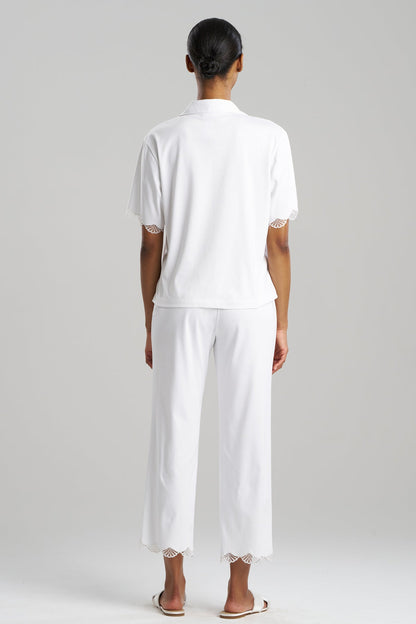 Bliss Serenity Cotton Short Sleeve PJ White