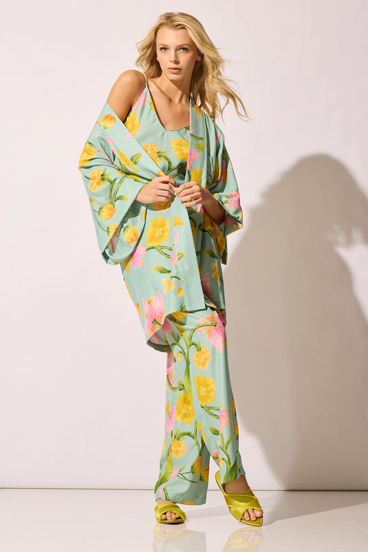 Solene Matte Charmeuse Cami PJ Set Multi