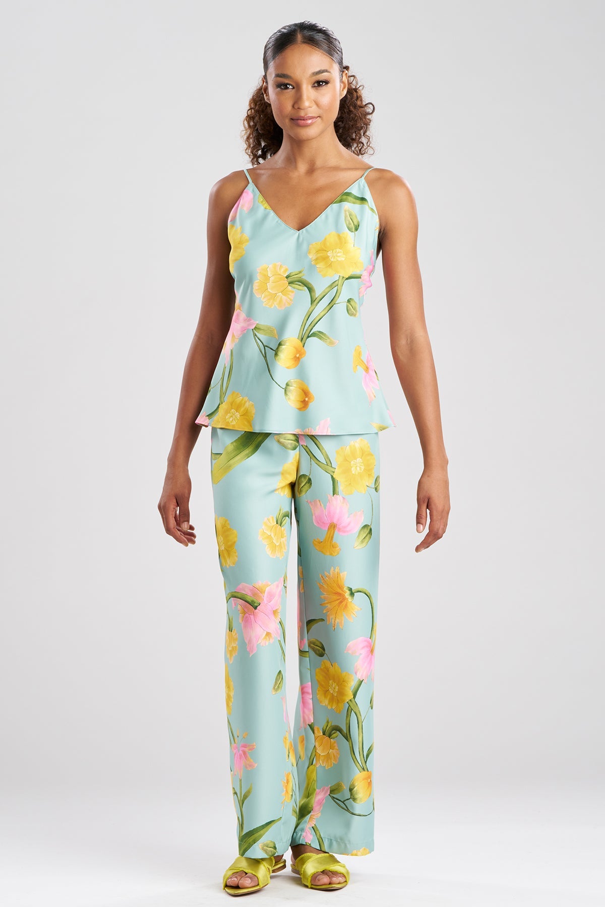 Solene Matte Charmeuse Cami PJ Set Multi