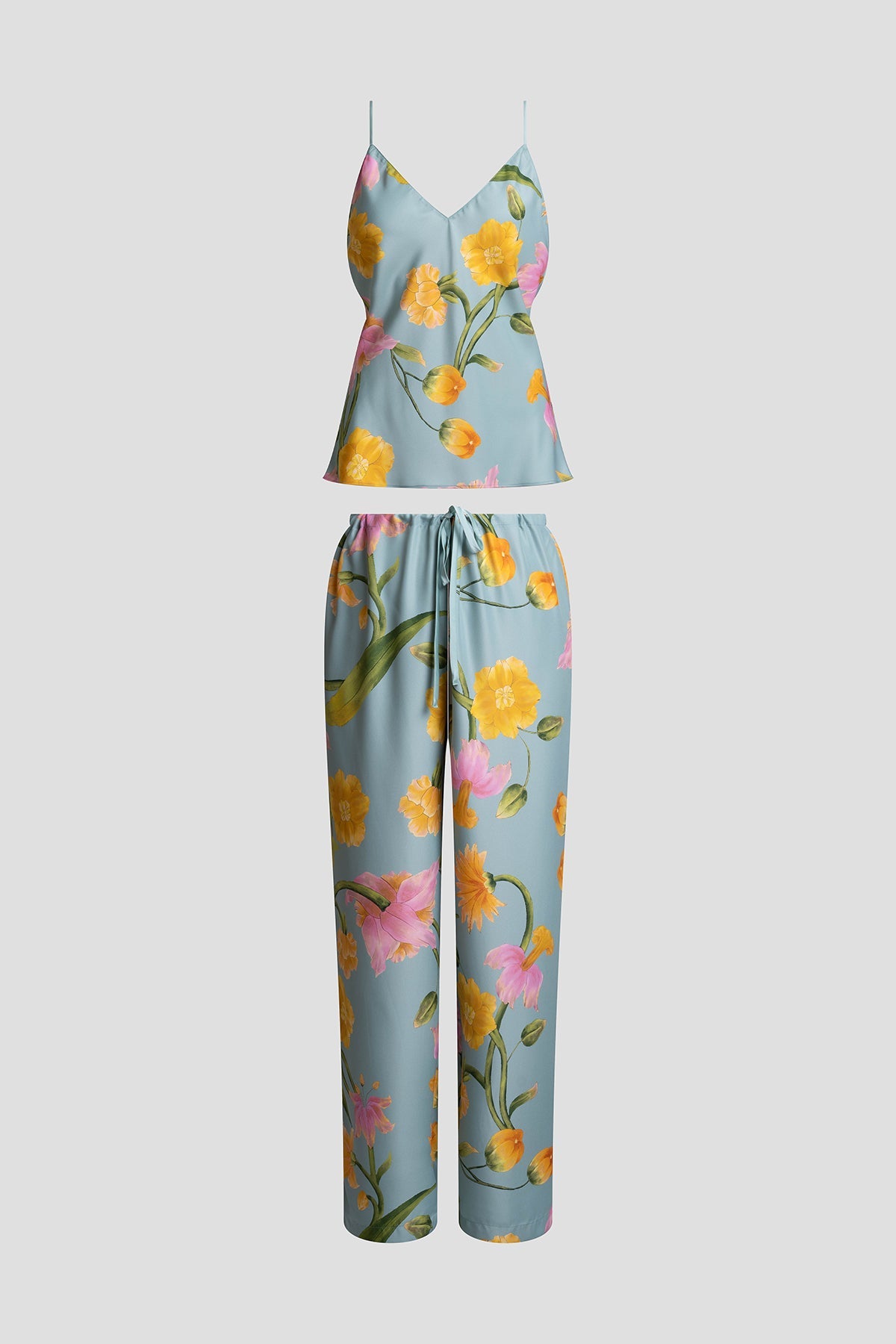 Solene Matte Charmeuse Cami PJ Set Multi
