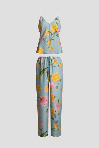 Solene Matte Charmeuse Cami PJ Set Multi