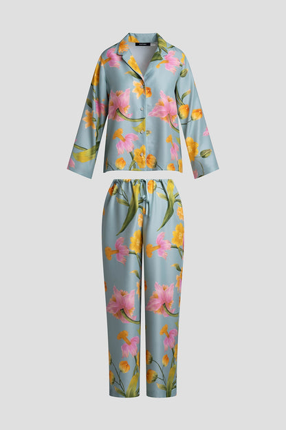 Solene Matte Charmeuse Notch PJ Multi