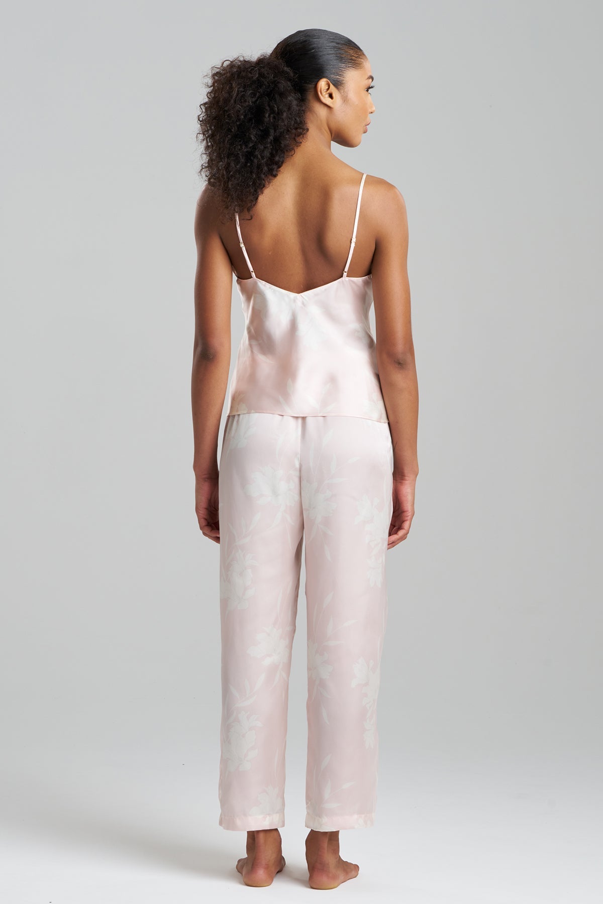Lily Printed Satin Icon Cami PJ Shell Pink