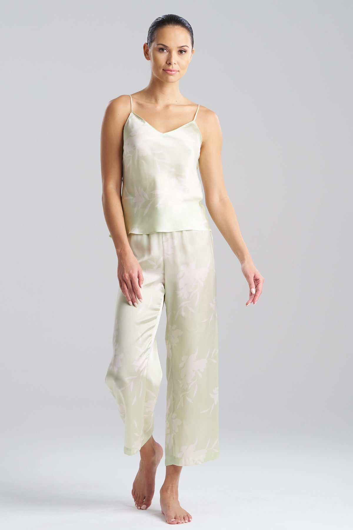 Lily Printed Satin Icon Cami PJ Key Lime