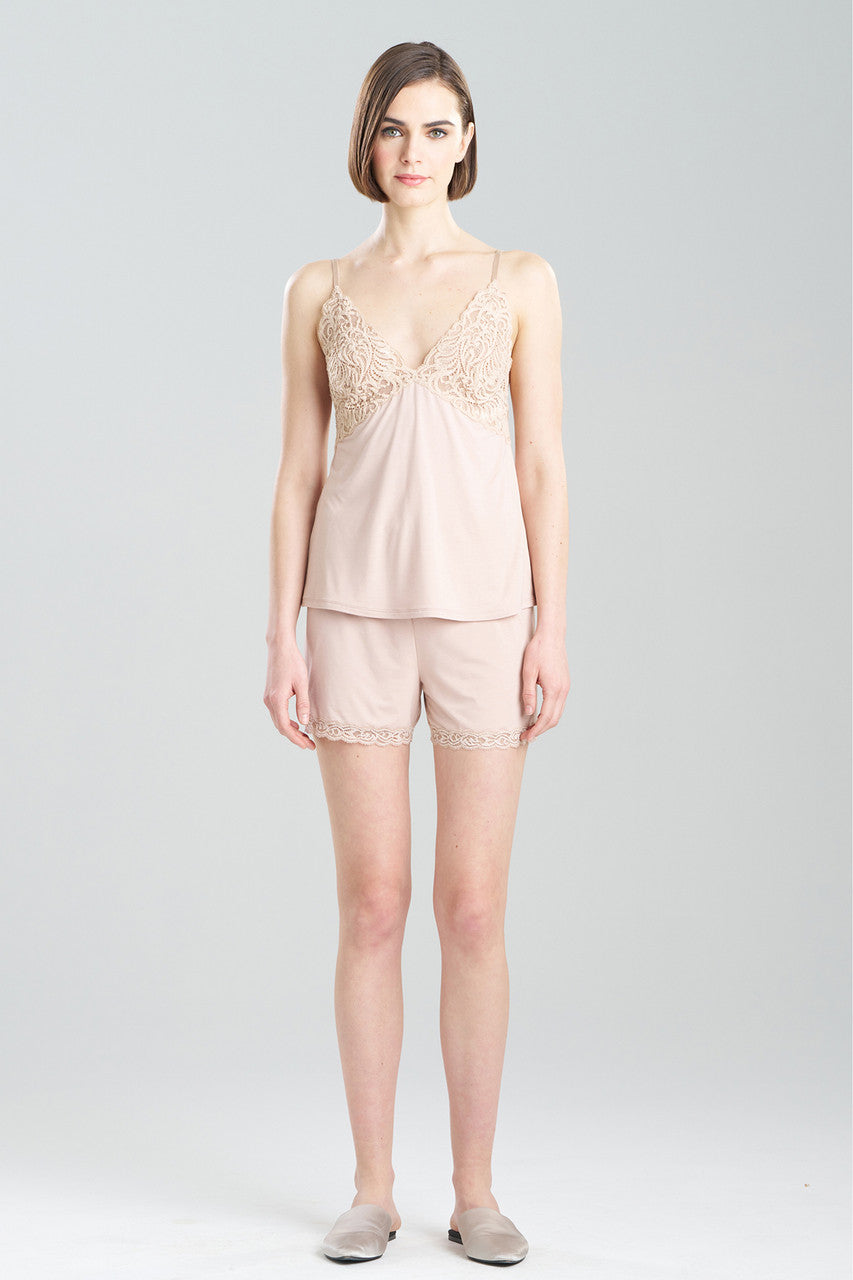 Buy Feathers Essentials Lenzing™ Ecovero™ Viscose Lace Applique Cami PJ in Café Online Café