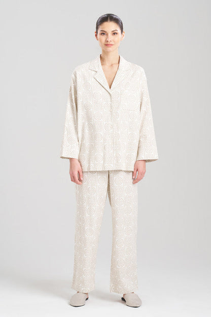 Buy Flannel Infinity Notch PJ in Sand Taupe Online Sand Taupe