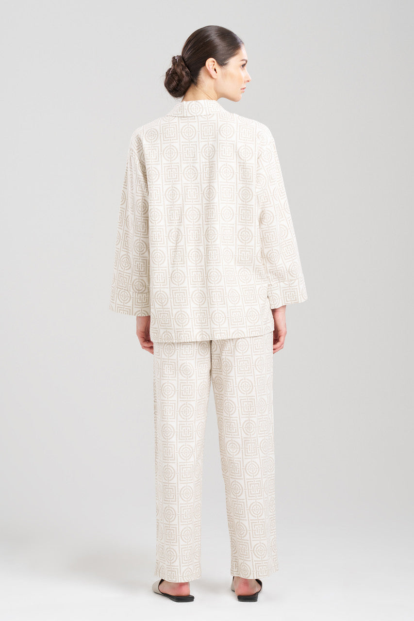 Buy Flannel Infinity Notch PJ in Sand Taupe Online Sand Taupe