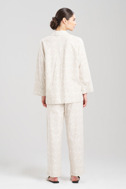 Buy Flannel Infinity Notch PJ in Sand Taupe Online Sand Taupe