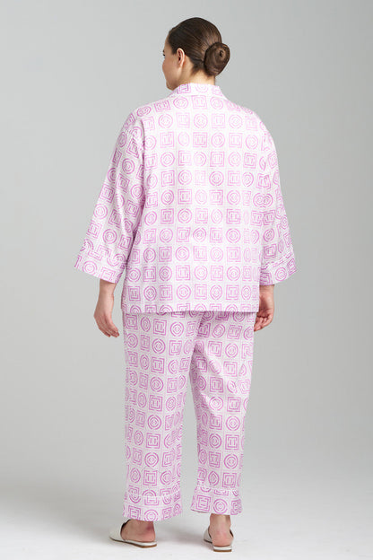 Buy Infinity Cotton Sateen Notch PJ in Light Orchid Online Light Orchid