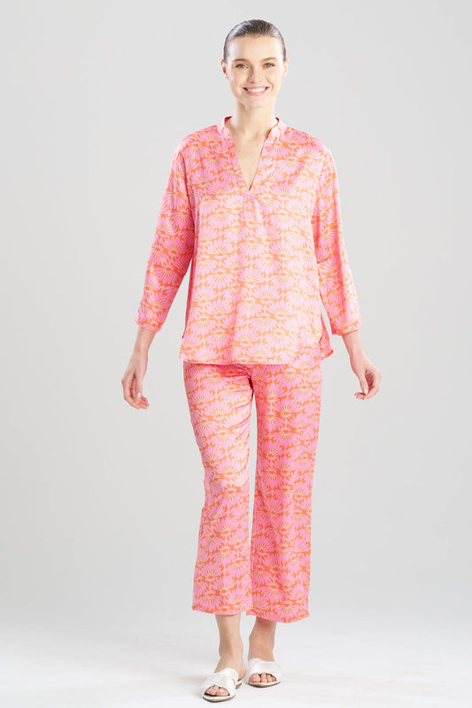 Rhythm Printed Satin Mandarin PJ Pink/Coral