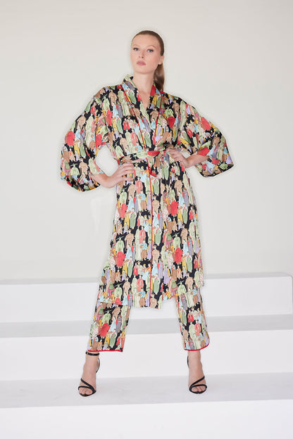 Buy Dynasty Robe in Black Online Black