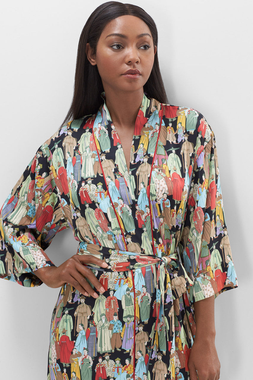 Buy Dynasty Robe in Black Online Black