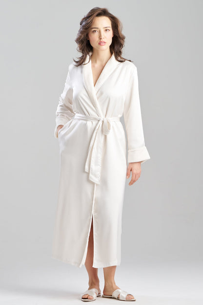 Satin Plush Robe Warm White